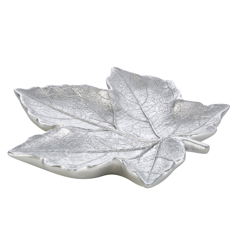 SILVER RESIN MAPLE LEAF PLATE RF