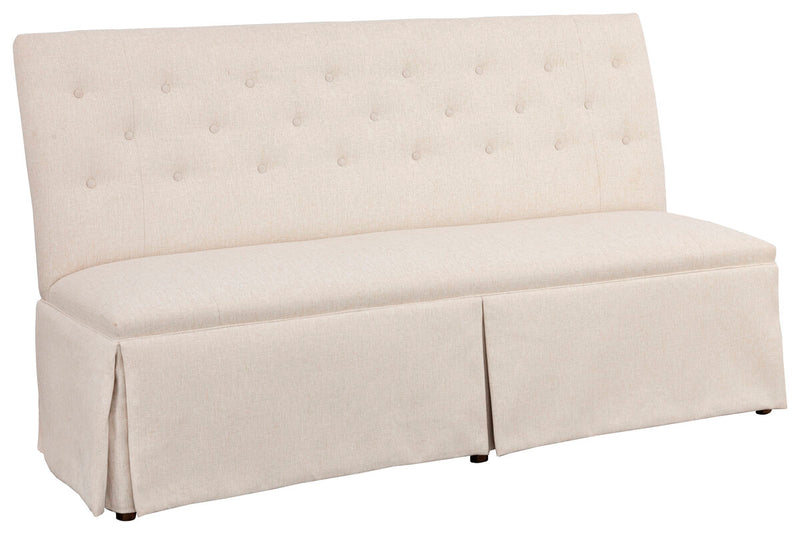 Straight Back Skirted Armless Banquette 72" - 1273-72-T