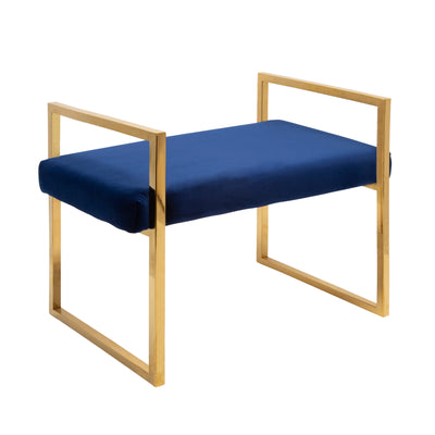 Vanity Bench, Gold/Navy