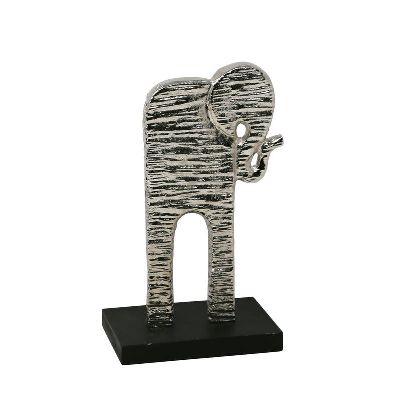 Metal Decorative Elephant, Silver