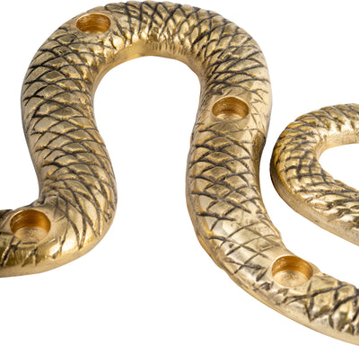 METAL, 22" SNAKE 4-TAPER CANDLE HOLDER, GOLD