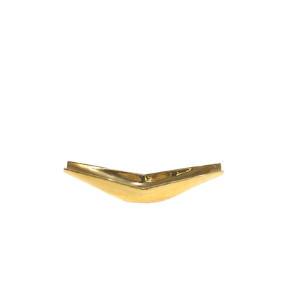 Decorative Ceramic Boat Tray, Gold