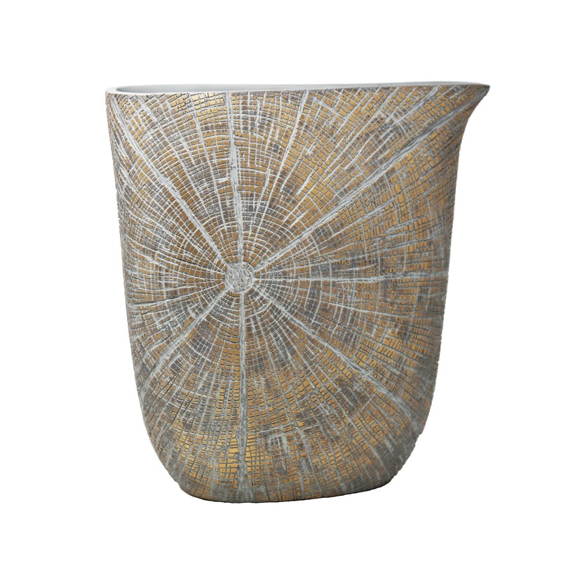 Decorative Resin Vase, Gold Mix