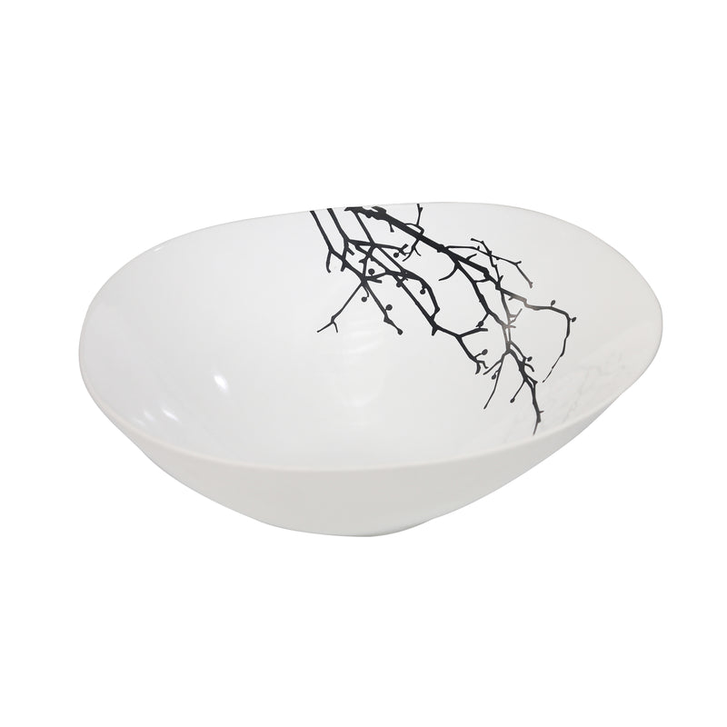 Decorative Ceramic Bowl, White | 13053-03