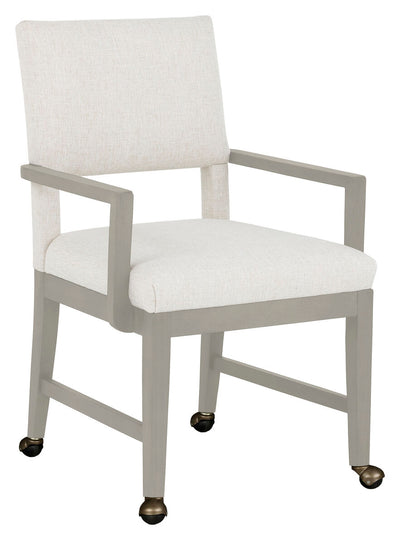 Addy Sheer Dove Arm Chair W/ Casters