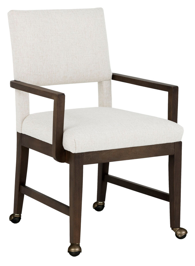 Addy Tobacco Arm Chair W/ Casters