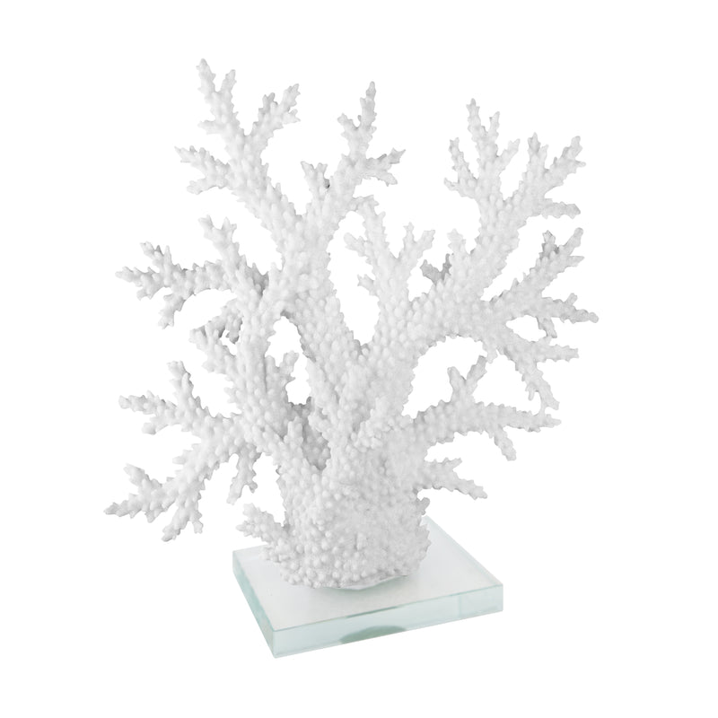 WHITE CORAL ON ACRYLIC BASE 21.75"