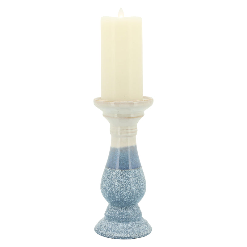 Cer, 10"H Candle Holder, Skyblue