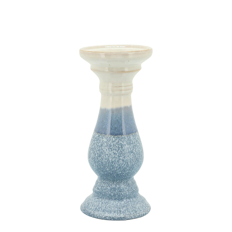 Cer, 10"H Candle Holder, Skyblue