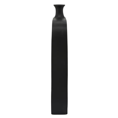 CER, 24" VASE W/ CUT-OUT, BLACK