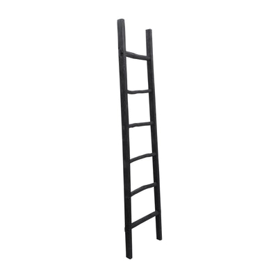 Wooden , Decorative 76" Ladder, Black