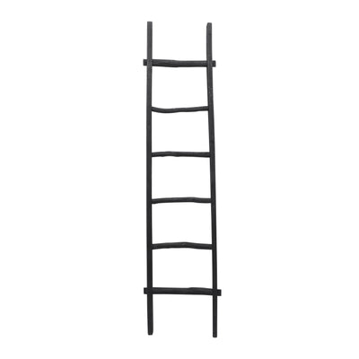 Wooden , Decorative 76" Ladder, Black