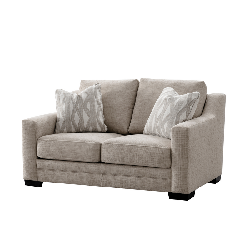 Clara Oatmeal Living Room Set (Sofa + Loveseat)