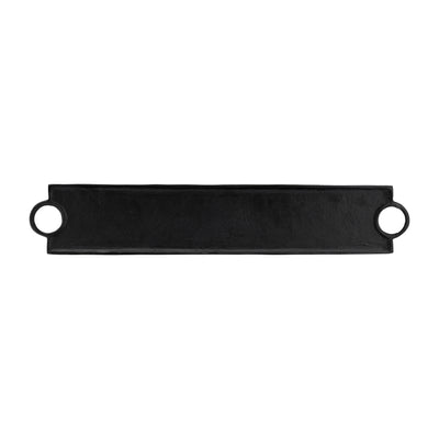 METAL,S/2 26/32",FLAT TRAY W/RING HANDLES,BLACK