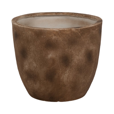 Ec Resin, 24"d Convex Planter, Brown