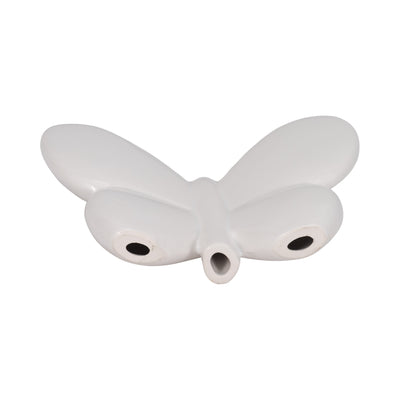 Cer, 6" Balloon Butterfly, White