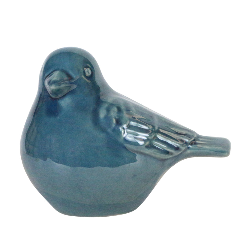 8" BIRD FIGURINE, TURQ