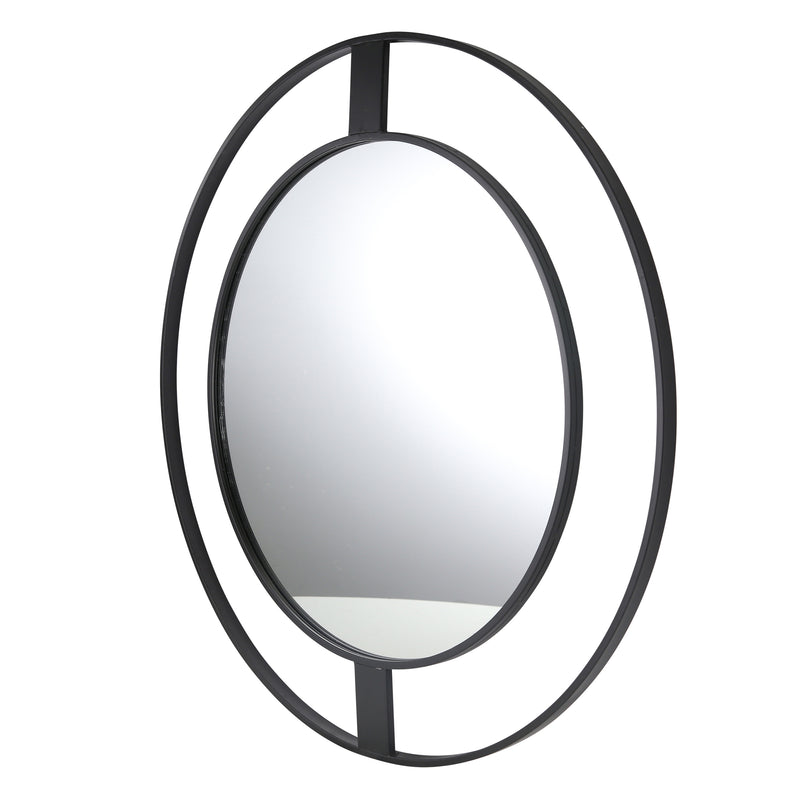 METAL FRAME 36" WALL MIRROR, BLACK WB