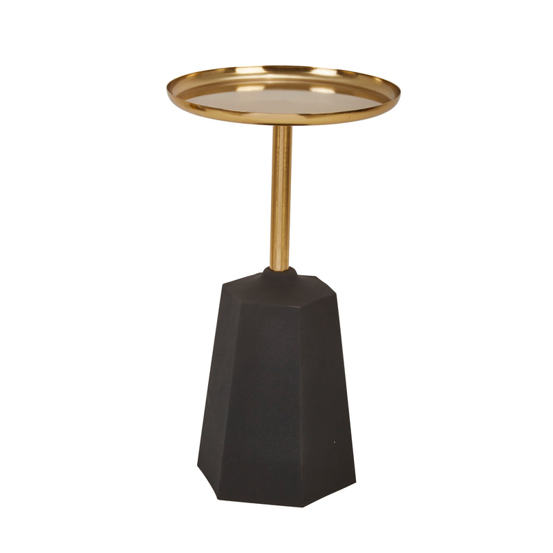 IRON 26" Accent Table, Brushed Gold