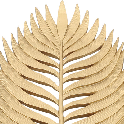 POLYRESIN 12" PALM LEAF DECORATION, GOLD