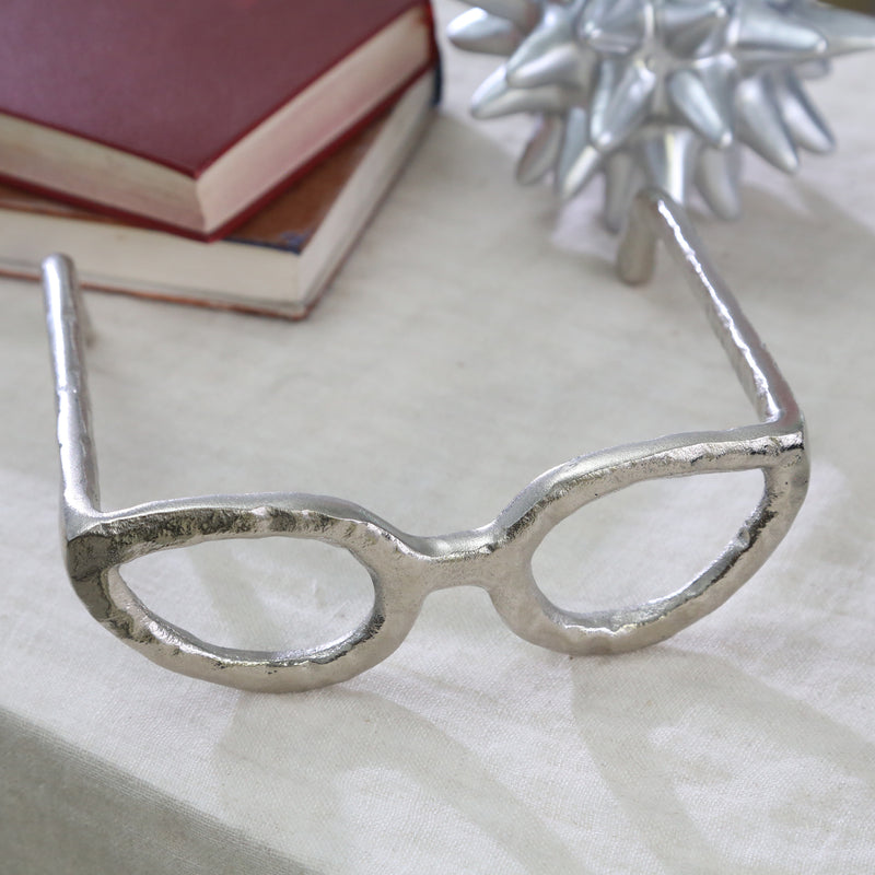 SILVER GLASSES SCULPTURE