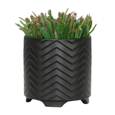 METAL 22"H CUT-OUT VASE, BLACK