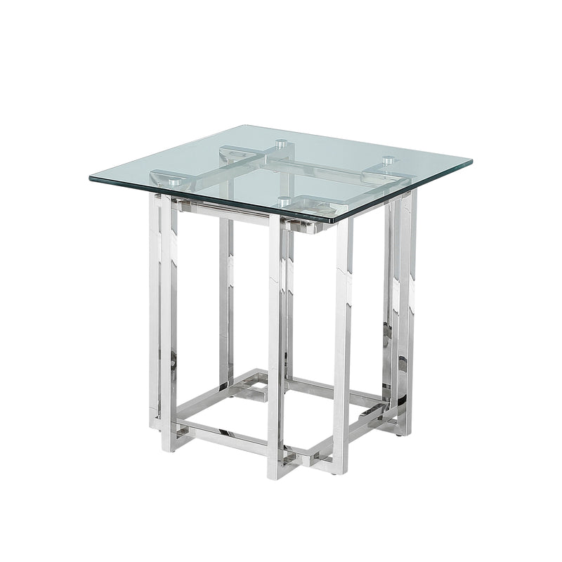 STAINLESS STEEL, SIDE TABLE, SILVER