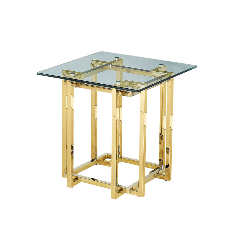 STAINLESS STEEL, SIDE TABLE, GOLD