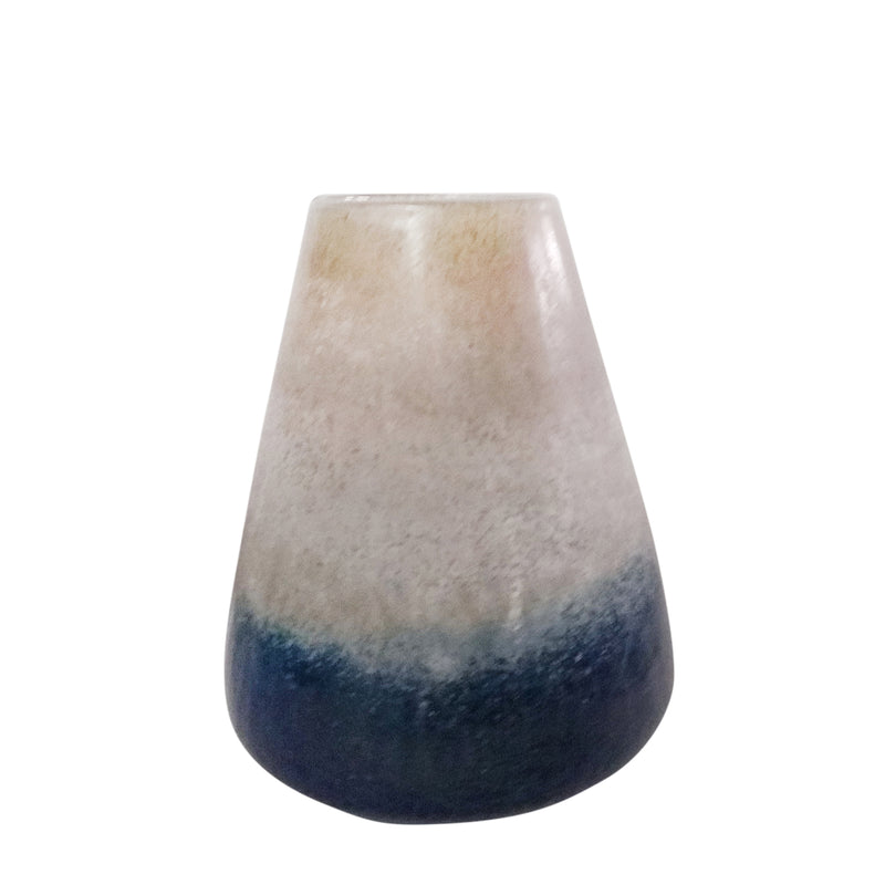 GLASS 11" TRI-COLOR VASE, MULTI