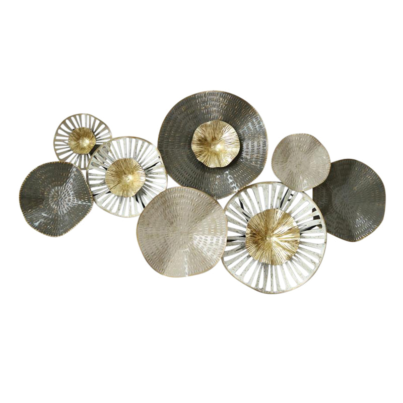 METAL 36" FLORAL WALL ACCENT,MULTI