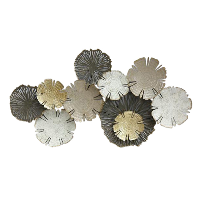 METAL 36" LILY PADS WALL ACCENT, MULTI