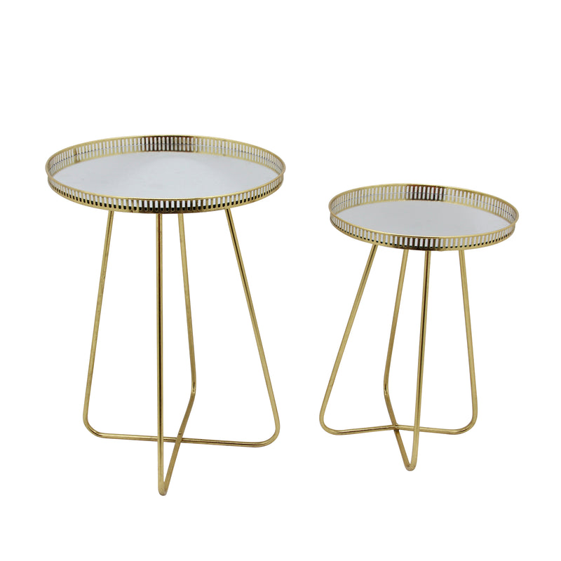 S/2 Metal End Tables