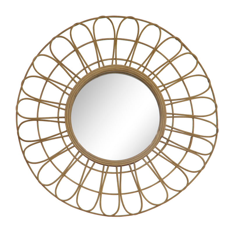 36" RATTAN MIRROR, NATURAL WB