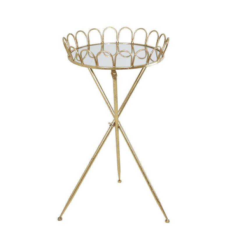 S/3 METAL ACCENT TABLES 32/28/24", GOLD KD