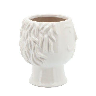 6" GRANDPA FACE PLANTER, WHITE