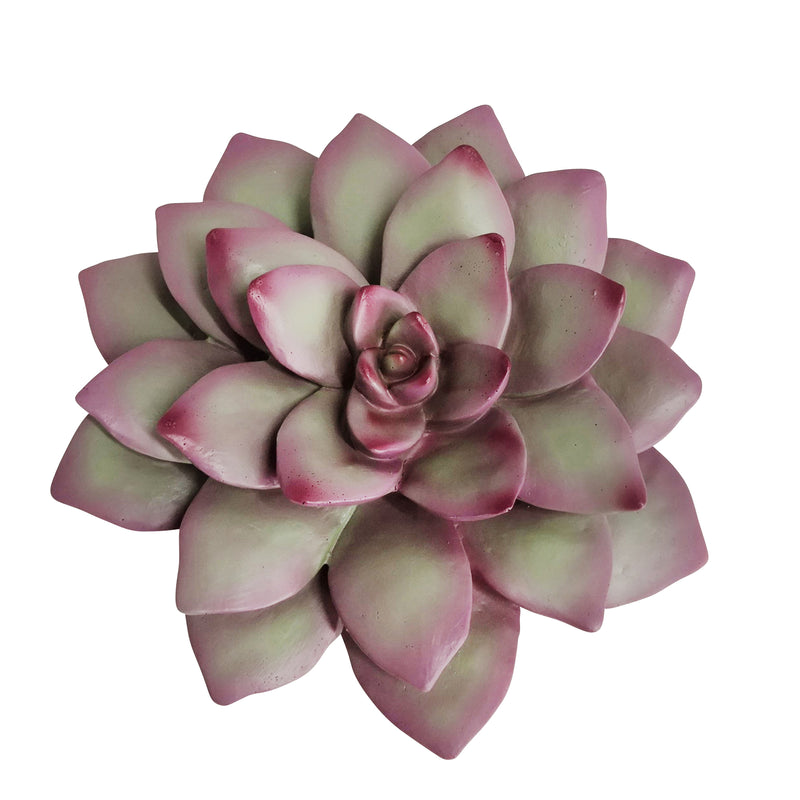 POLYRESIN 8" SUCCULENT WALL DECOR, PINK/GREEN WB