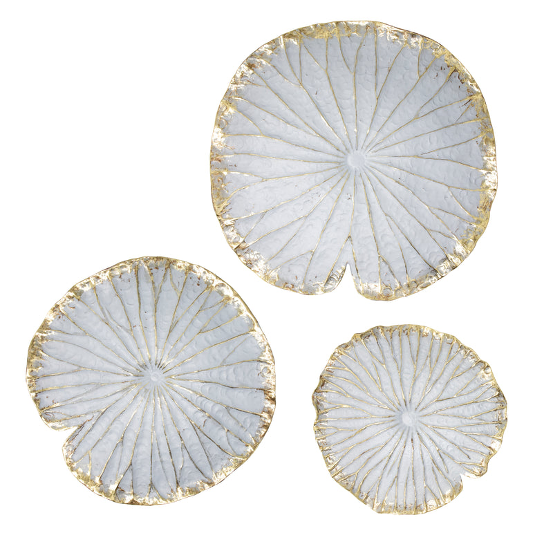 POLYRESIN 19" LOTUS WALL DECOR, CREAM/GOLD WB