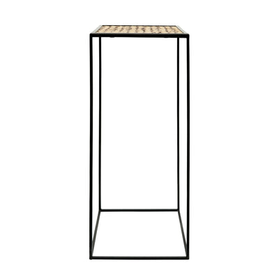 S/2 METAL/WOOD PLANTER STANDS 23/28", BLACK