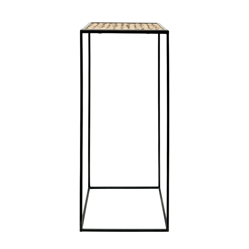 S/2 METAL/WOOD PLANTER STANDS 23/28", BLACK