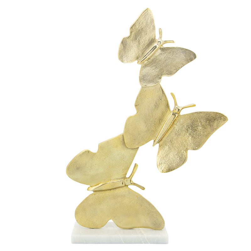 METAL 24"H BUTTERFLY TRIO, GOLD