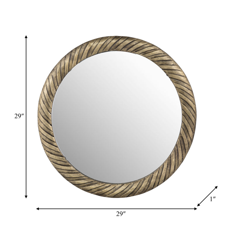 METAL,29",HURRICANE PTTRN MIRROR,BRONZE