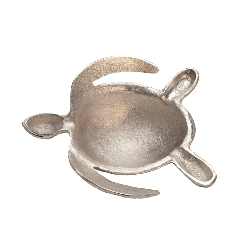 METAL 11.5" TURTLE, SILVER