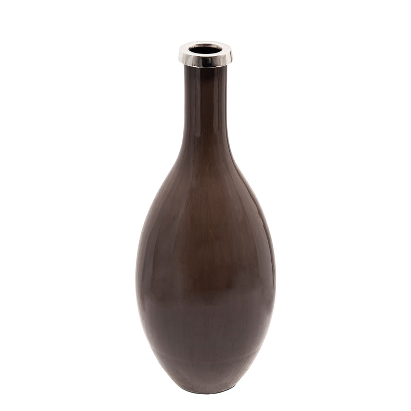 19" GLASS DECANTER, MAPLE