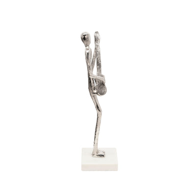 15" GUITAR MUSICIAN ON MARBLE BASE, SILVER