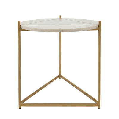 S/2 GEOMETRIC COFFEE TABLE, GOLD