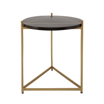 S/2 GEOMETRIC COFFEE TABLE, GOLD