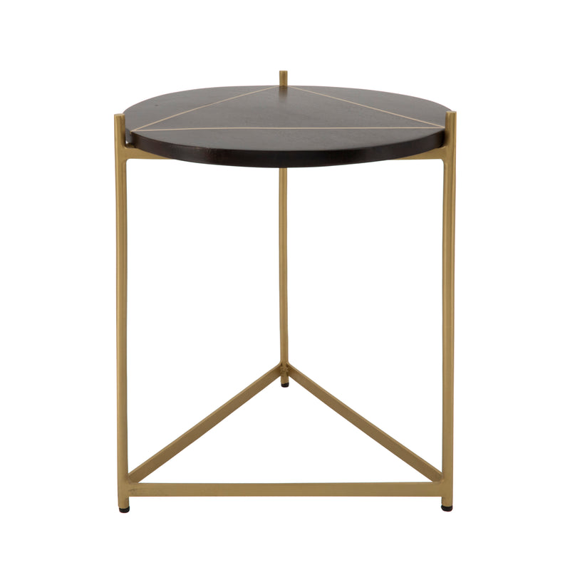 S/2 GEOMETRIC COFFEE TABLE, GOLD