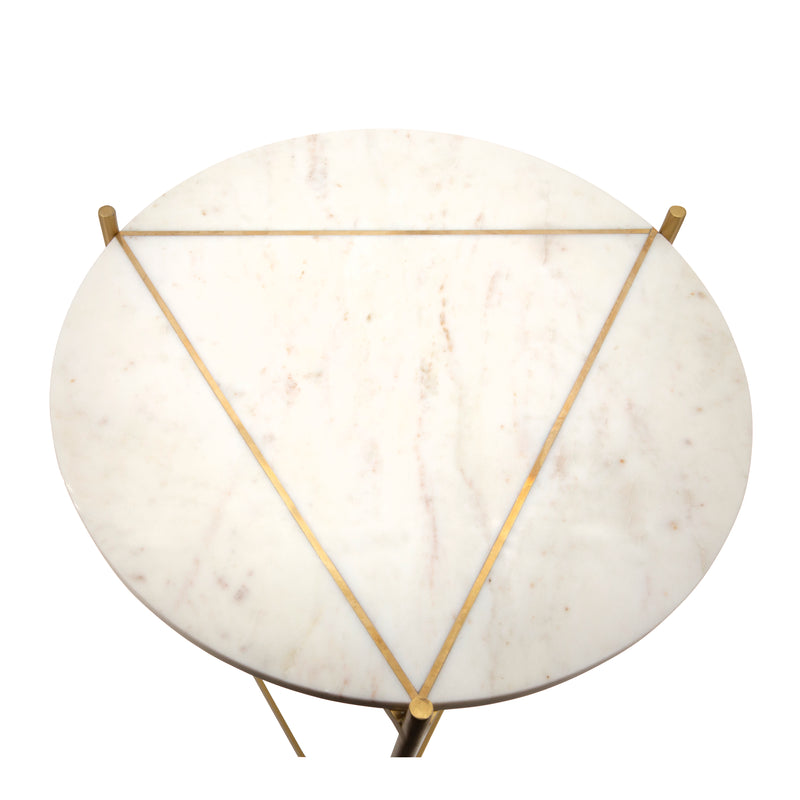 S/2 GEOMETRIC COFFEE TABLE, GOLD