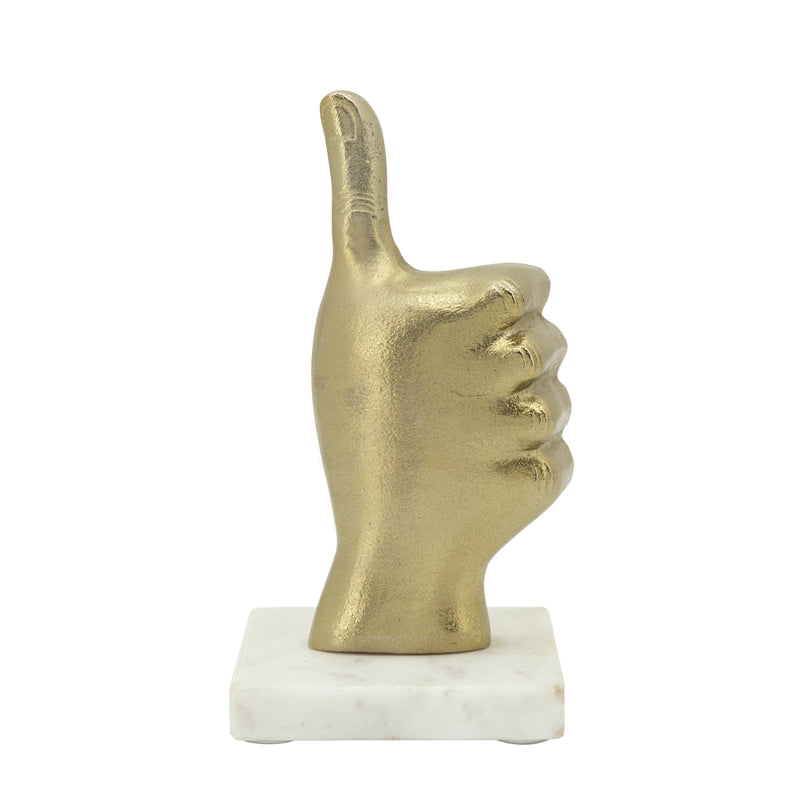 6" METAL THUMBS UP, GOLD