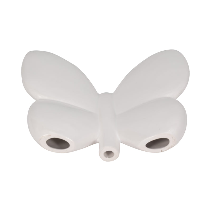 Cer, 8" Balloon Butterfly, White